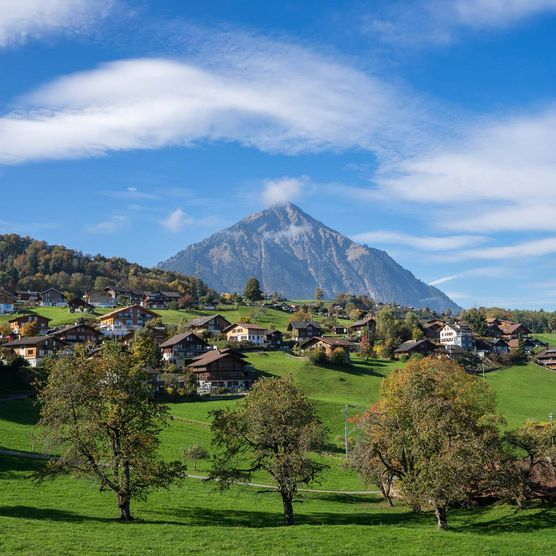 Wunderschöne Naturidylle in Krattigen mit Blick auf den Niesen